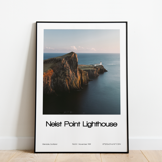 Neist Point Lighthouse Poster (Coloured Photo)