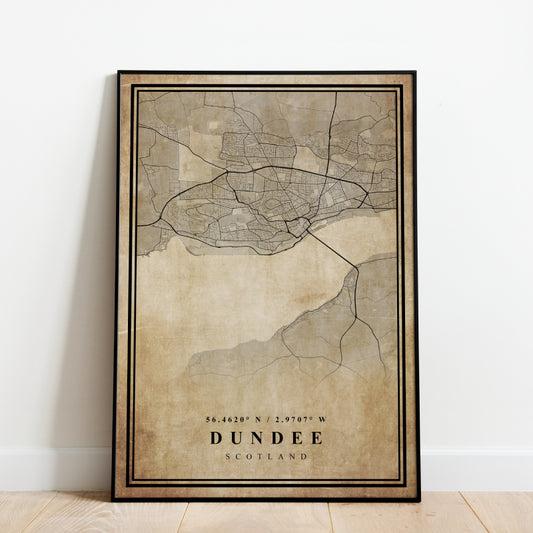 Dundee Map - Vintage