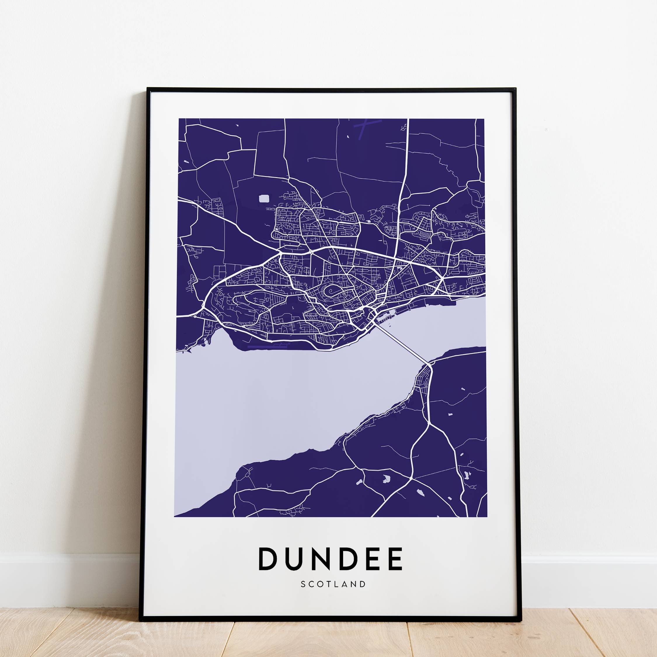 Dundee Map (Coloured) – Love You Scotland