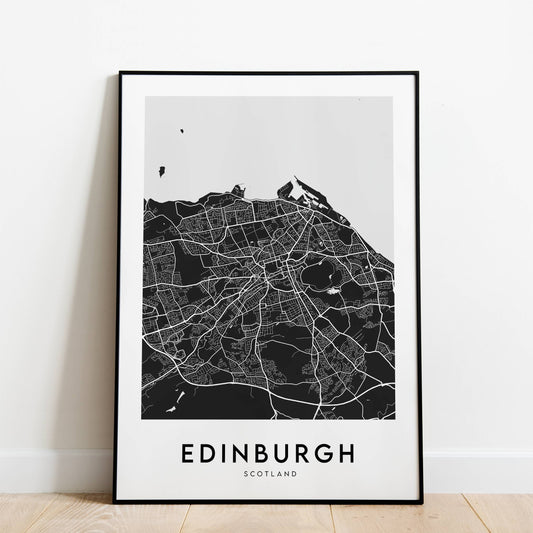 Edinburgh Map (Black)