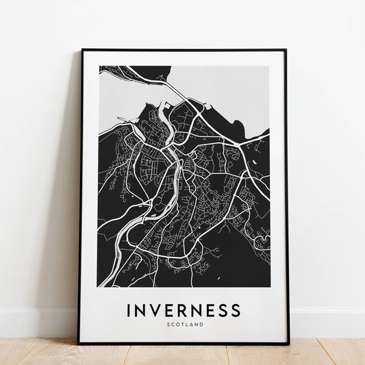 Inverness Map (Black)