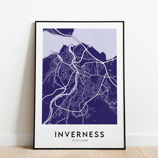 Inverness Map (Coloured)