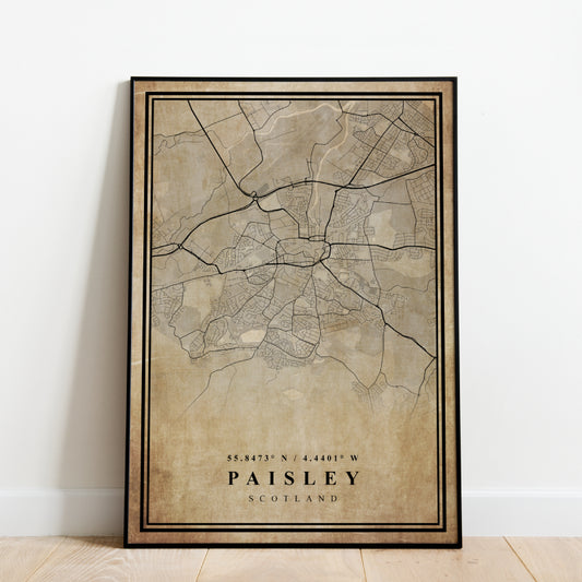 Paisley Map - Vintage