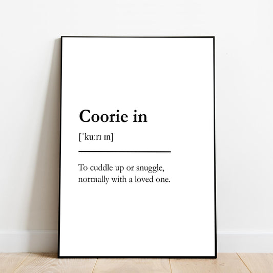 "Coorie in" - Scottish Slang