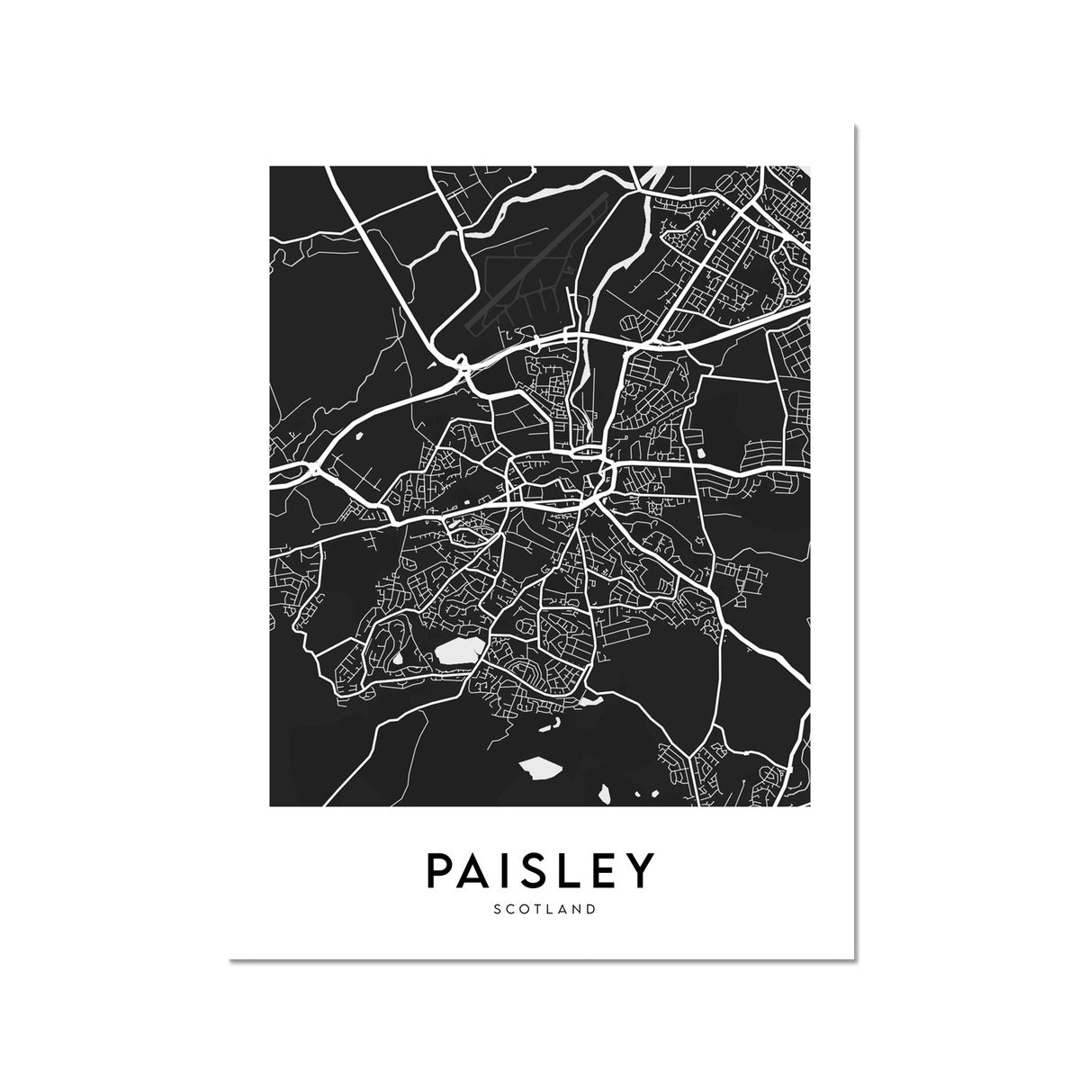 Paisley Map (Black)