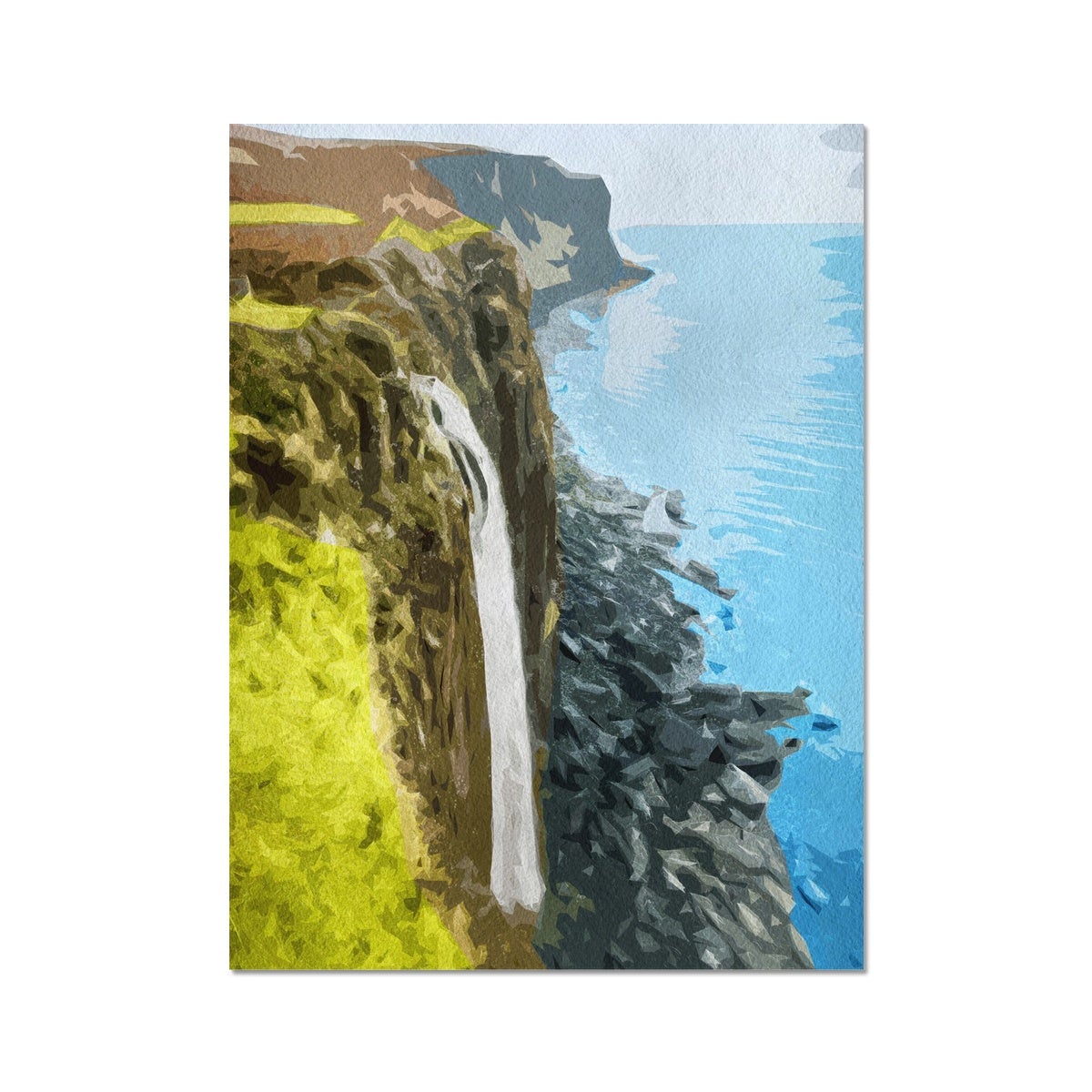 Mealt Waterfall - Watercolor Art