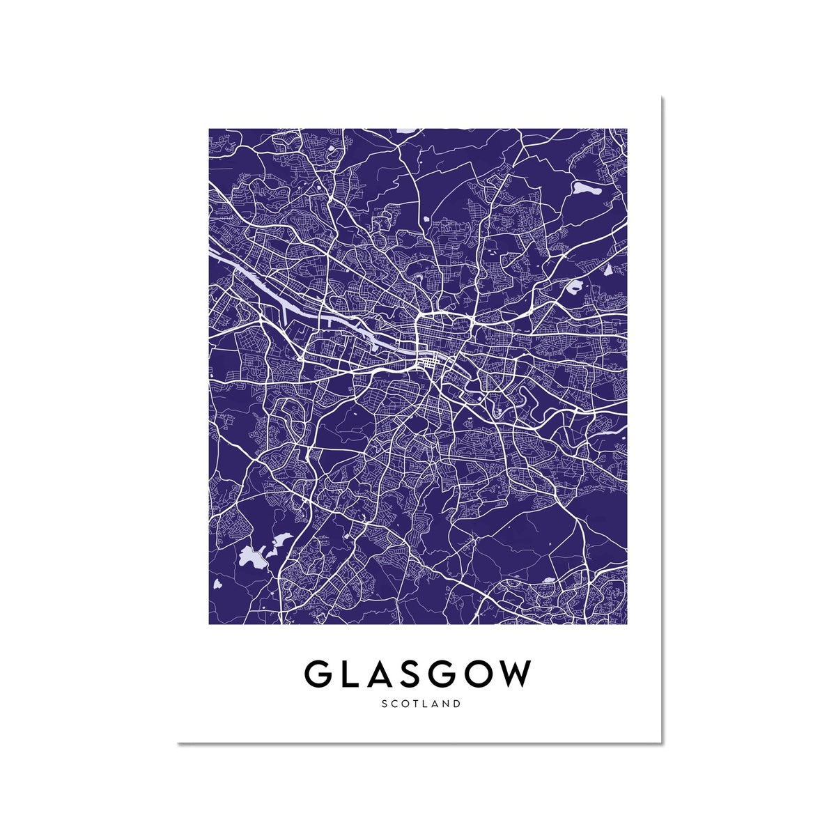 Glasgow Map (Coloured)