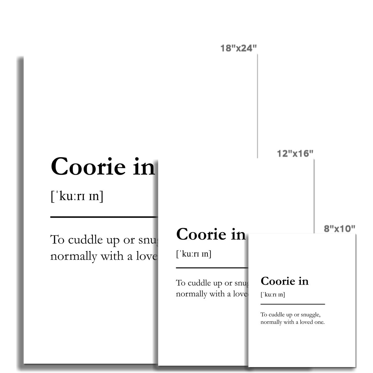 "Coorie in" - Scottish Slang