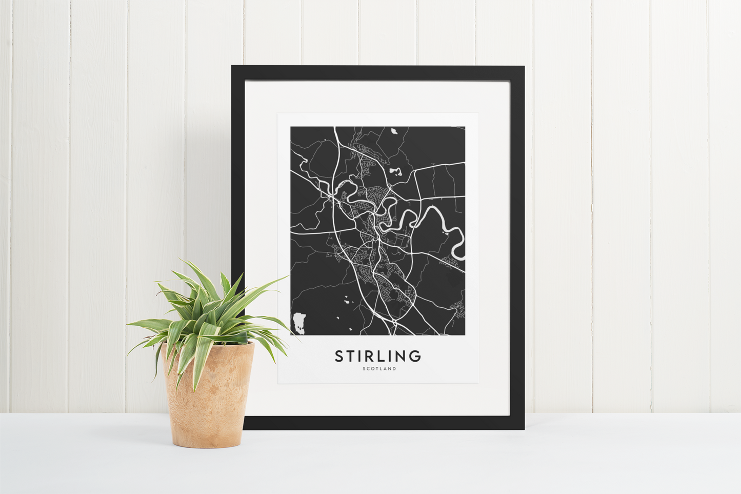 Stirling Map (Black)