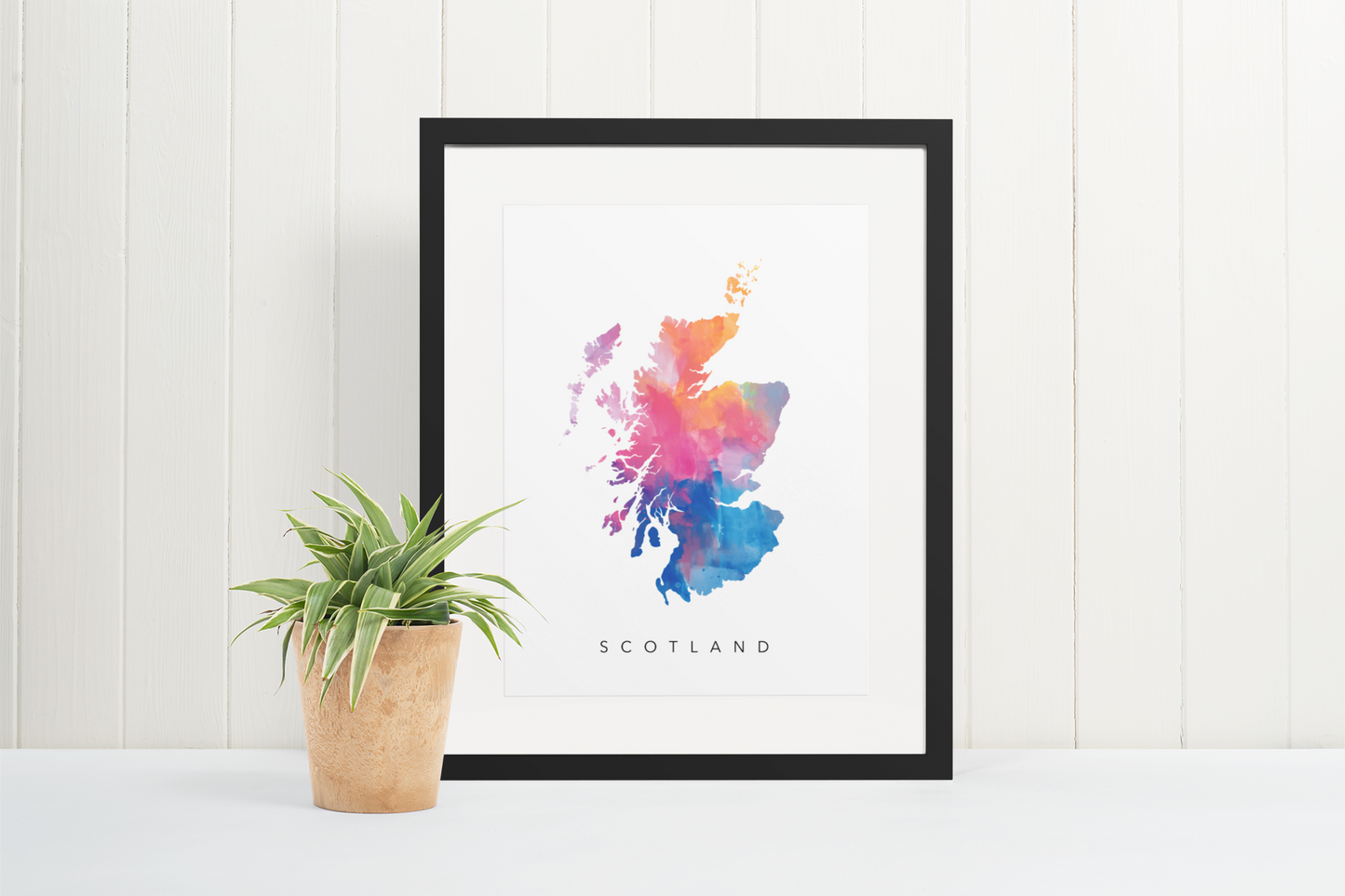 Scotland Pastel Colored Map