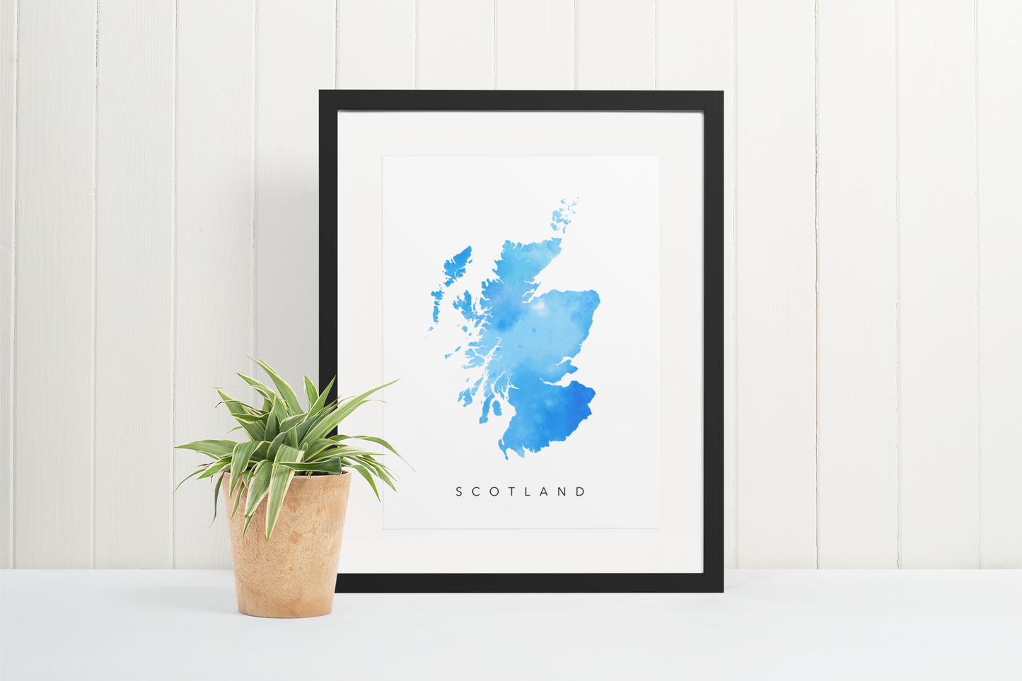 Scotland  Map (Ocean Blue)