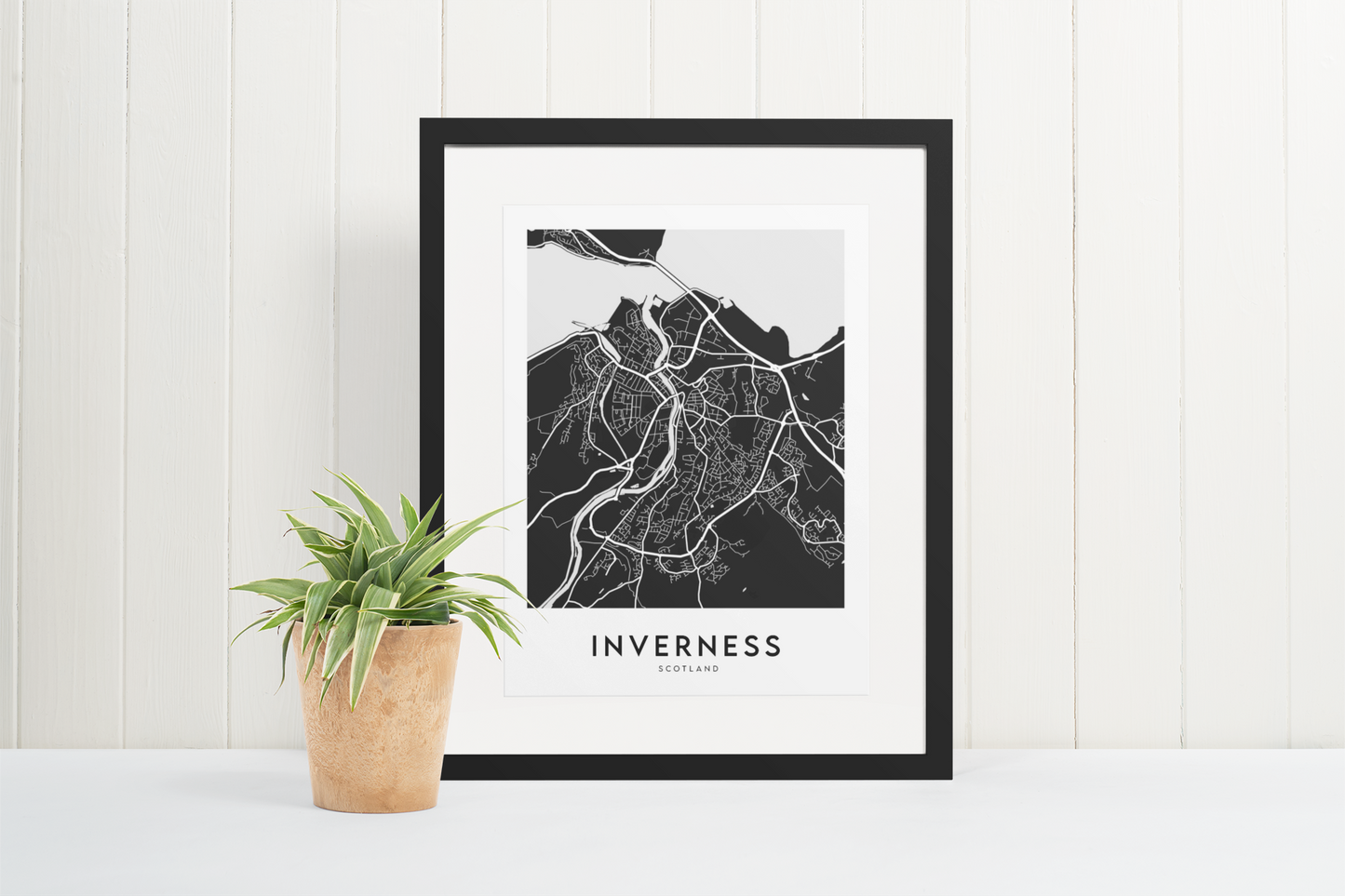 Inverness Map (Black)
