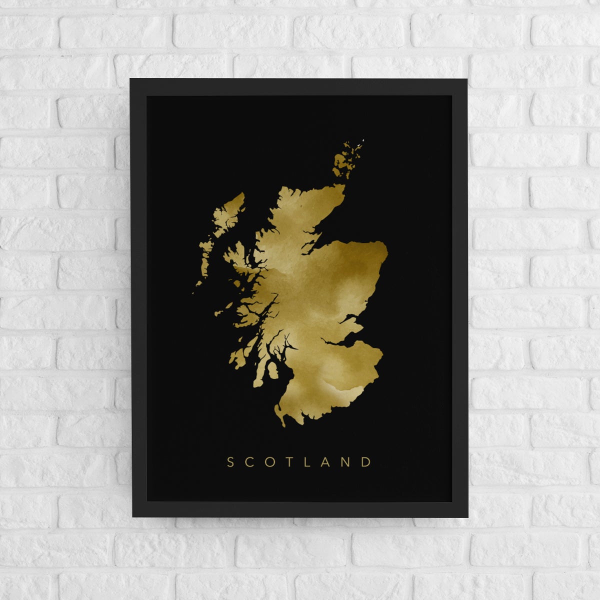 Scotland Map (Gold & Black)