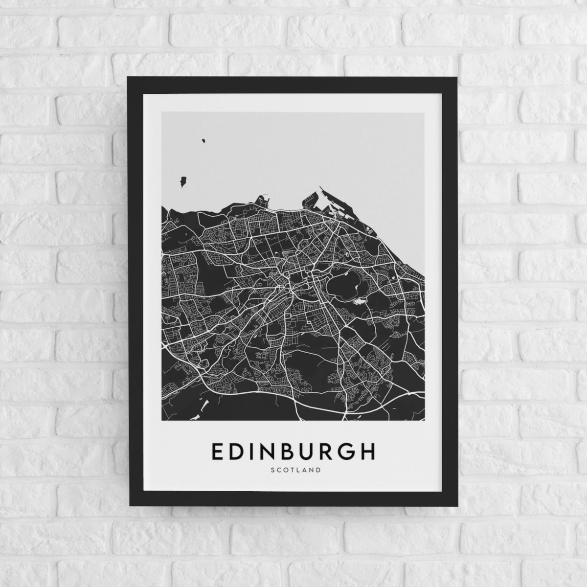 Edinburgh Map (Black)