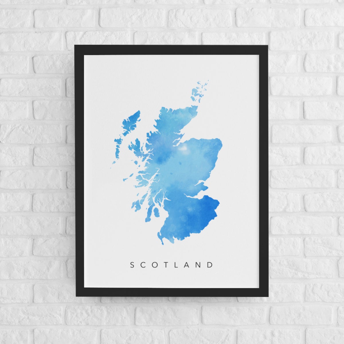 Scotland  Map (Ocean Blue)