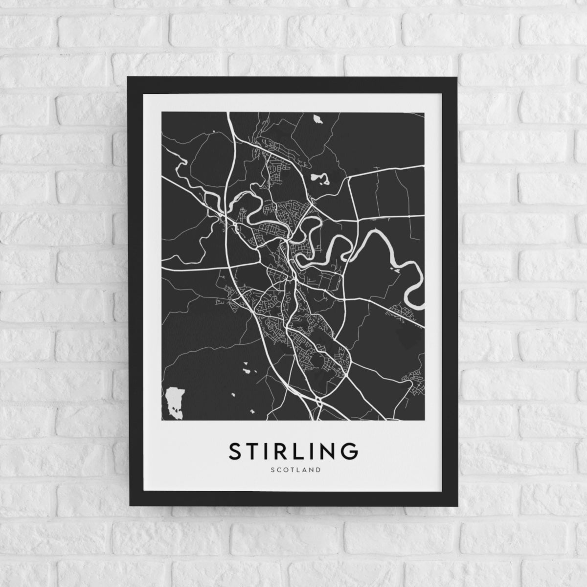 Stirling Map (Black)