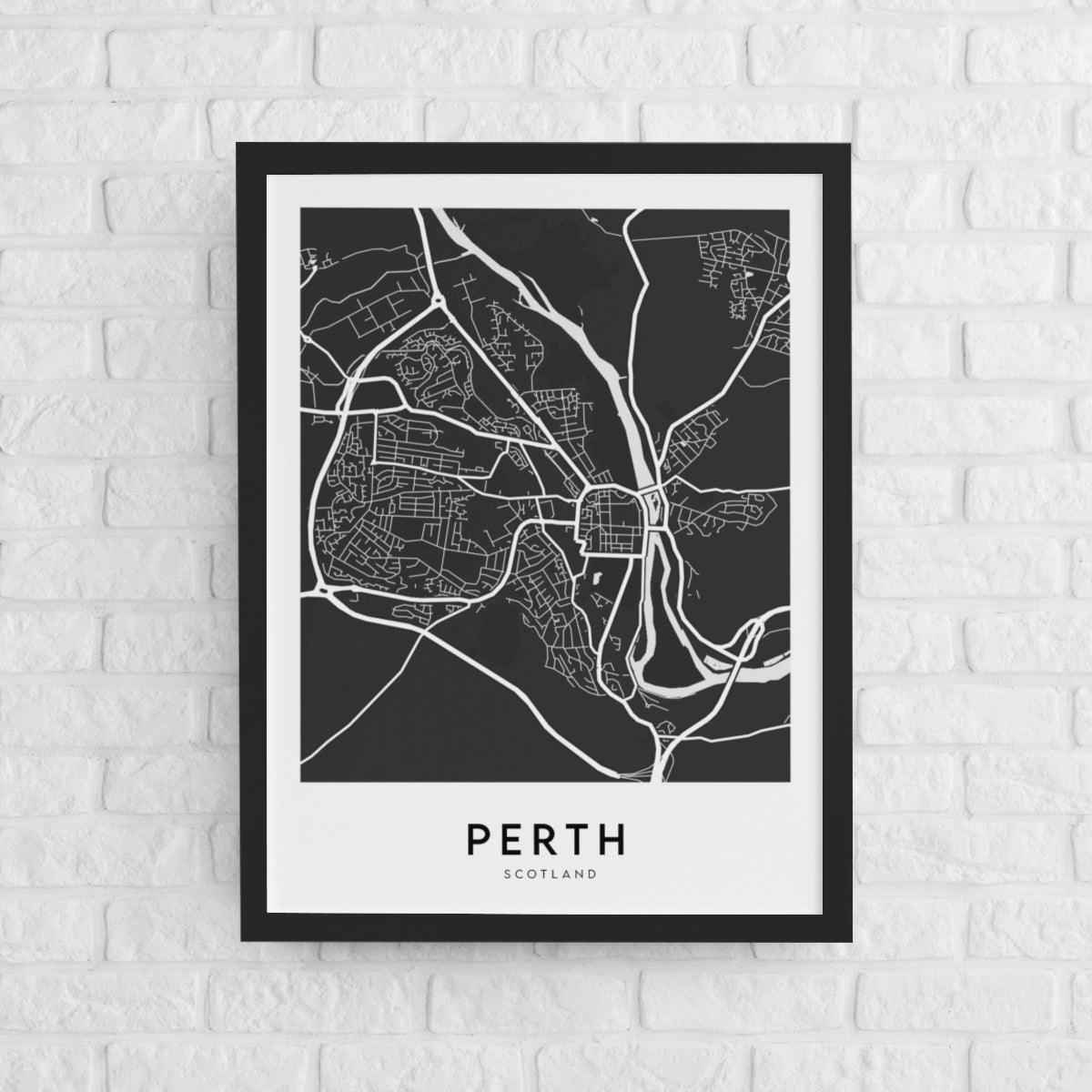 Perth Map (Black)