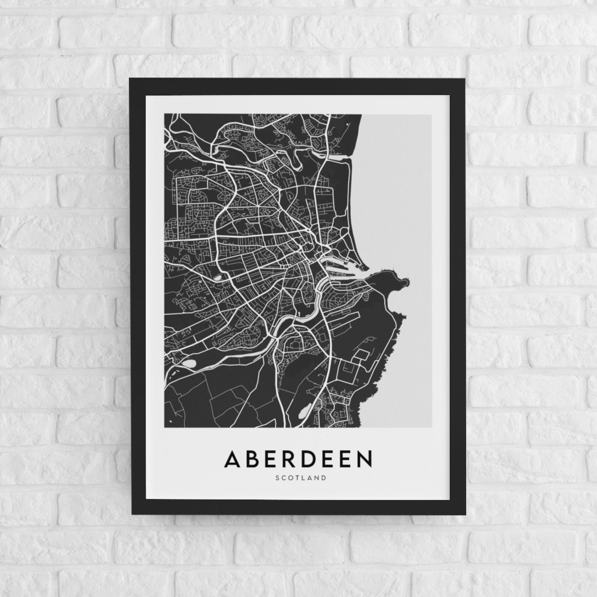 Aberdeen Map (Black)