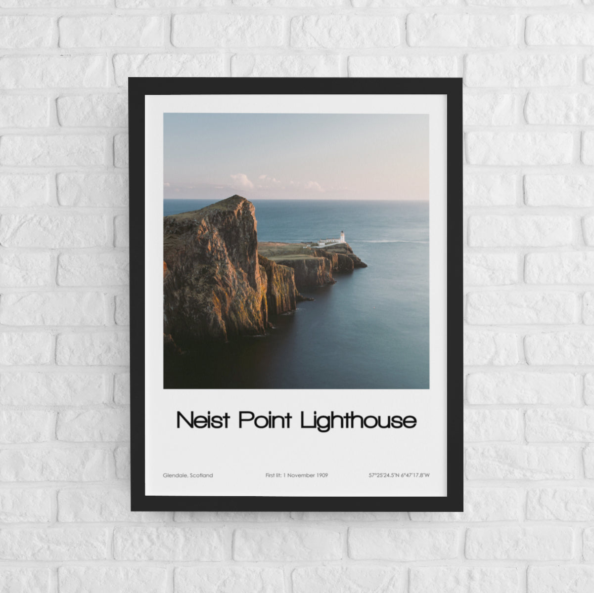 Neist Point Lighthouse Poster (Coloured Photo)