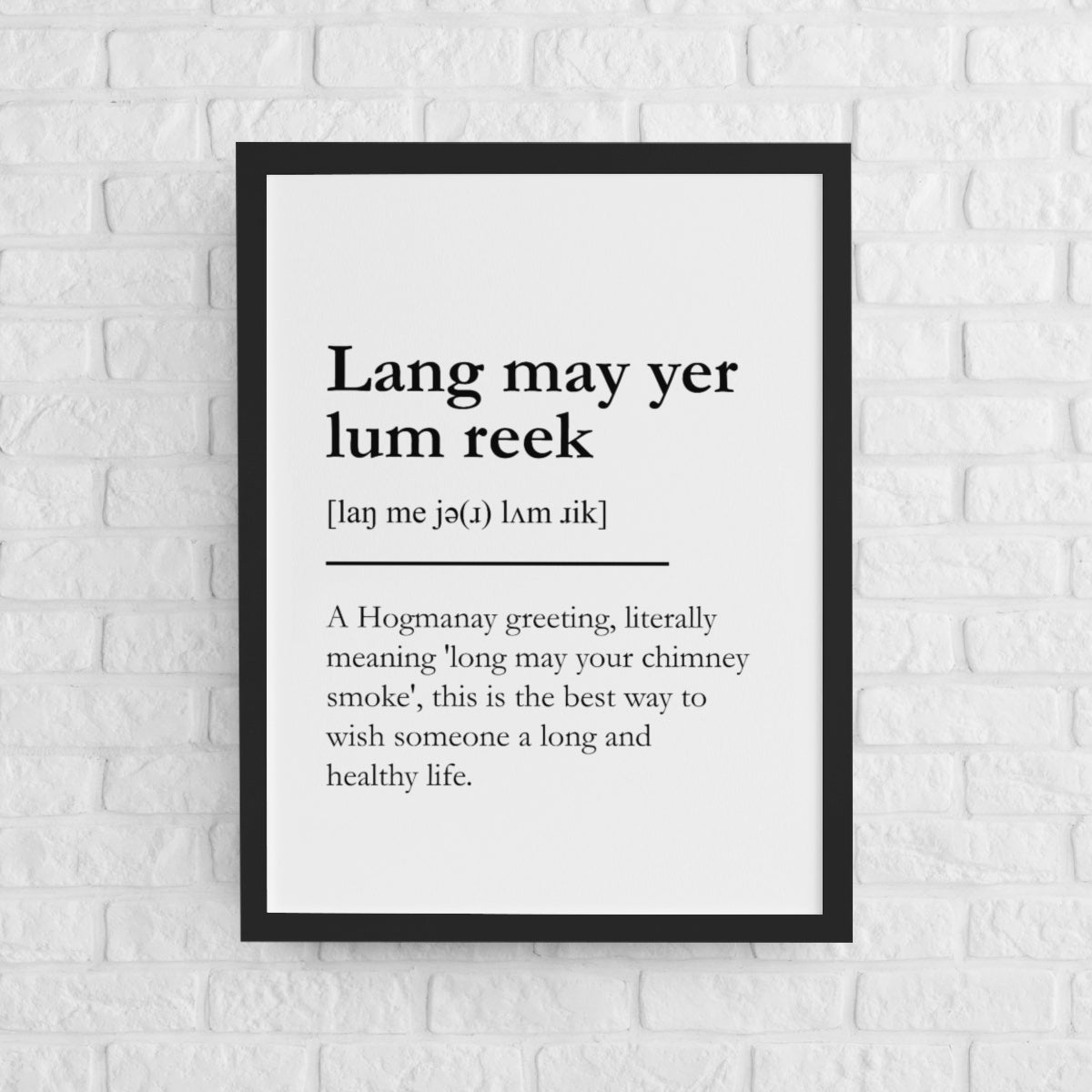 "Lang may yer lum reek" - Scottish Slang