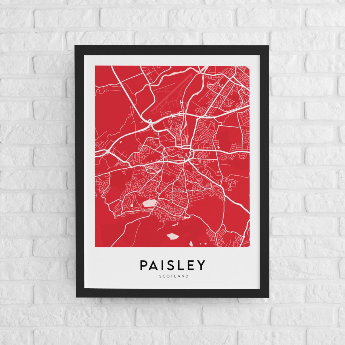 Paisley Map (Coloured)