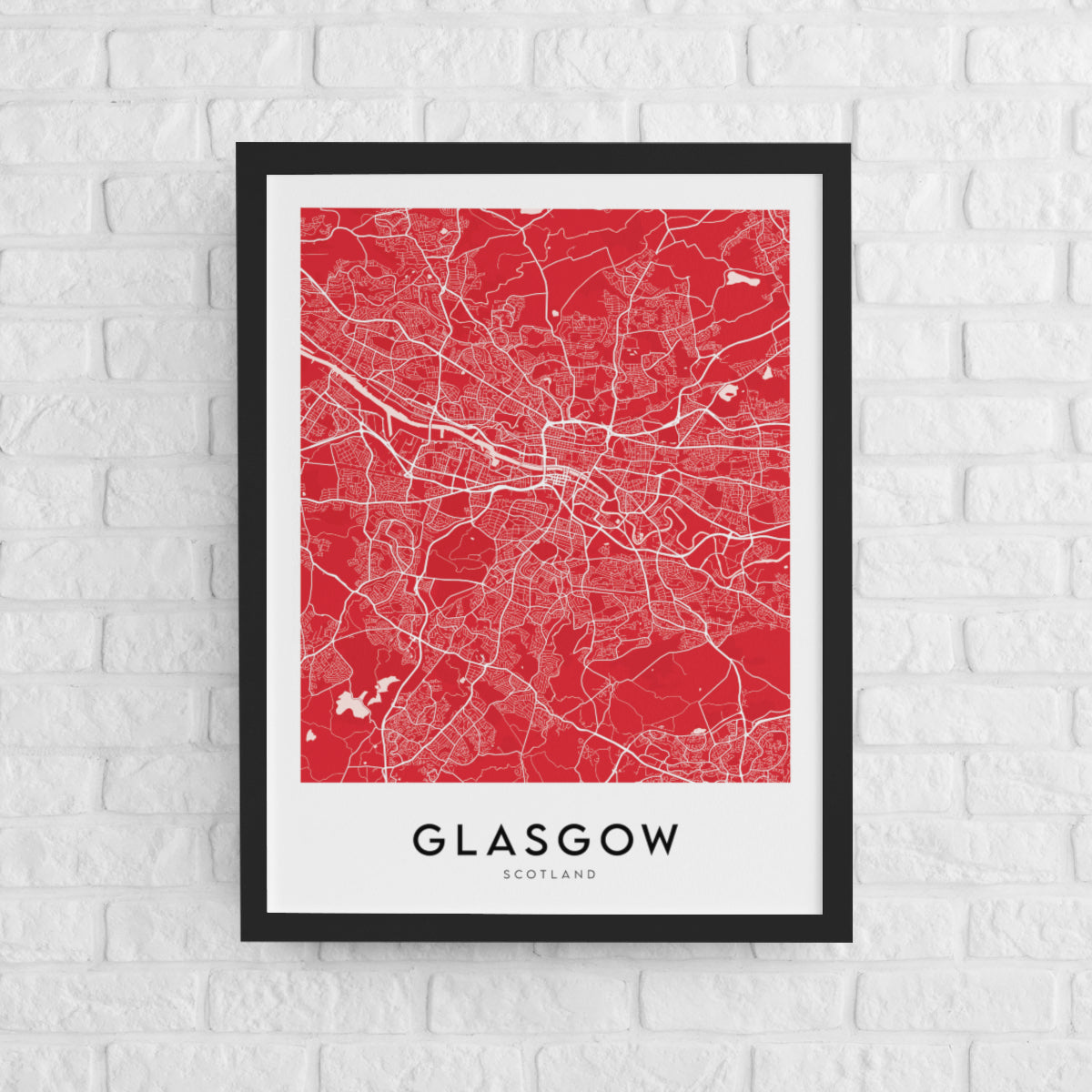 Glasgow Map (Coloured)