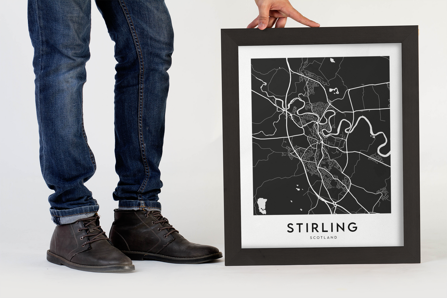 Stirling Map (Black)