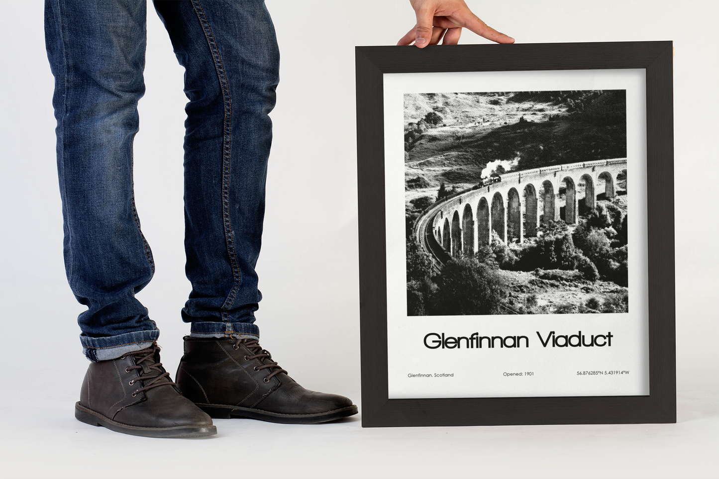 Glenfinnan Viaduct Poster (Black & White)