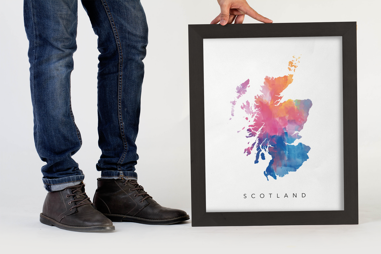 Scotland Pastel Colored Map