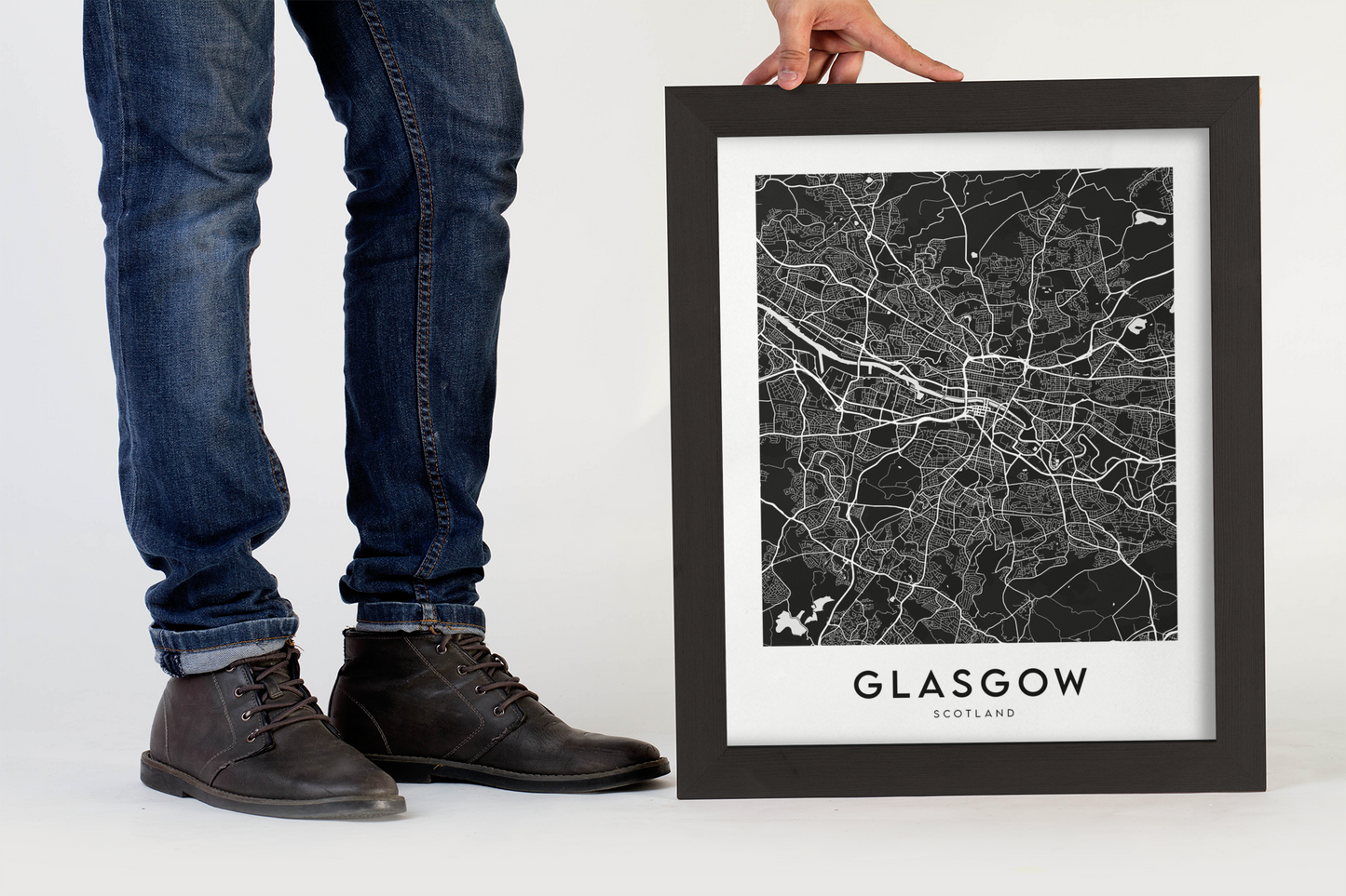Glasgow Map (Black)