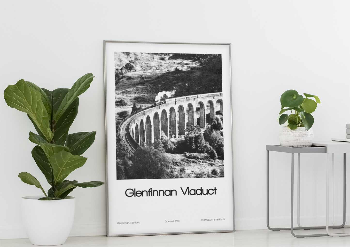 Glenfinnan Viaduct Poster (Black & White)