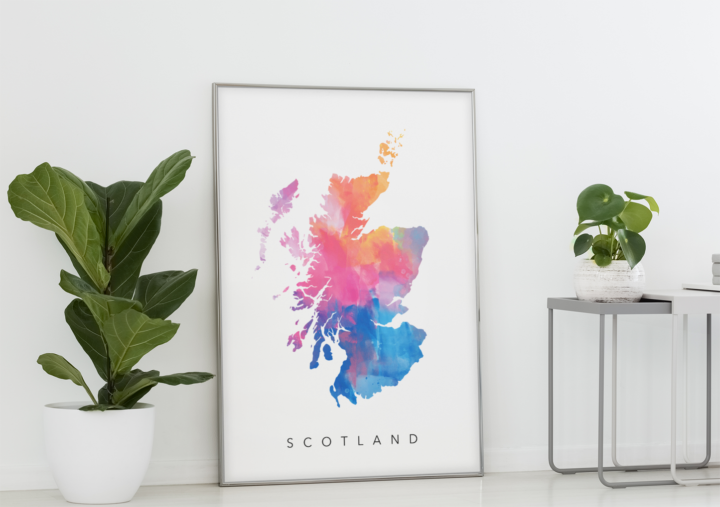 Scotland Pastel Colored Map