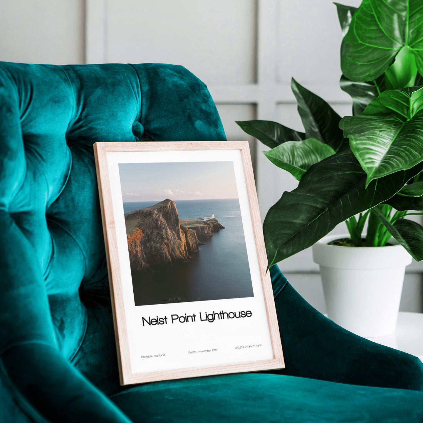 Neist Point Lighthouse Poster (Coloured Photo)