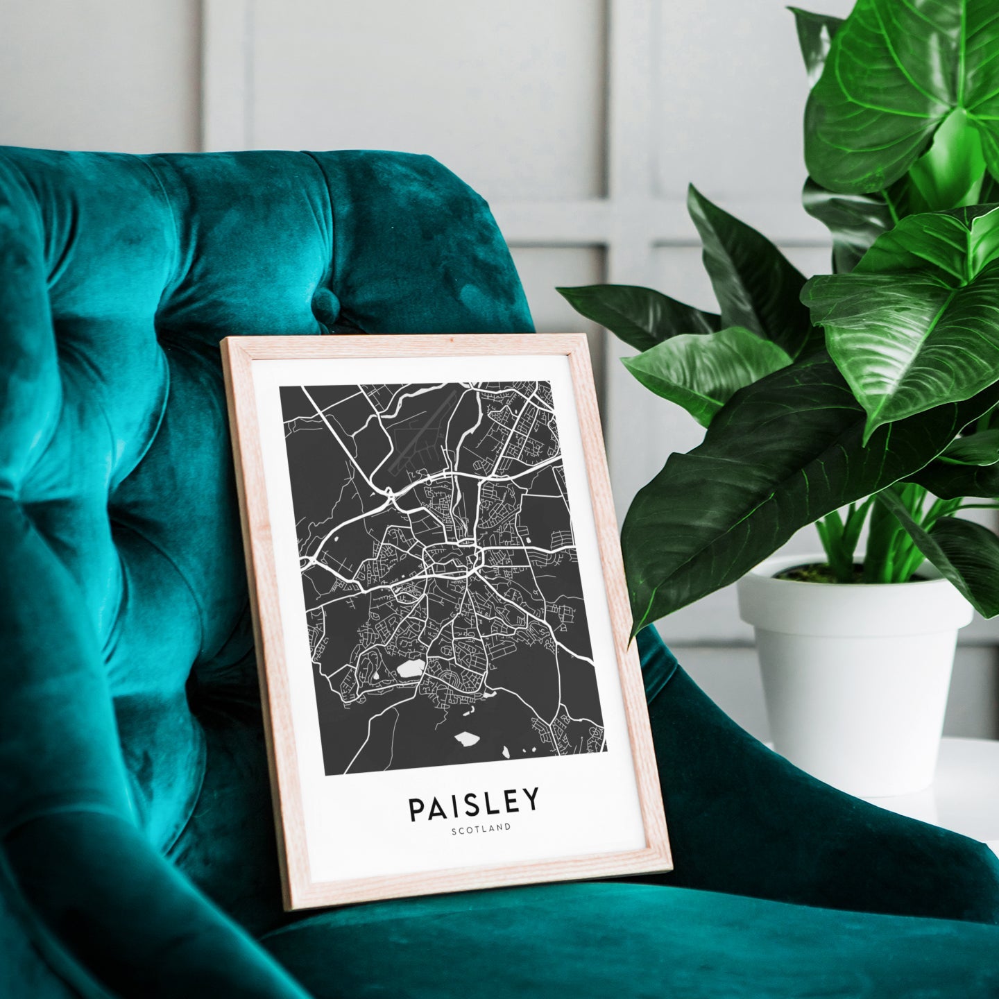 Paisley Map (Black)