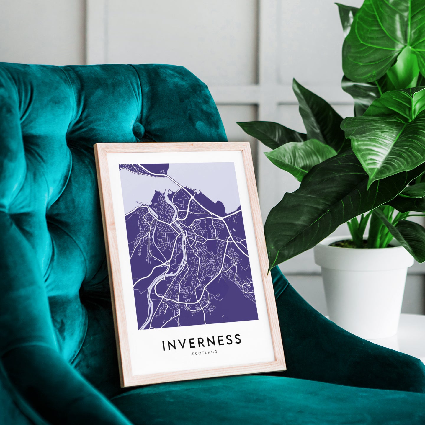 Inverness Map (Coloured)
