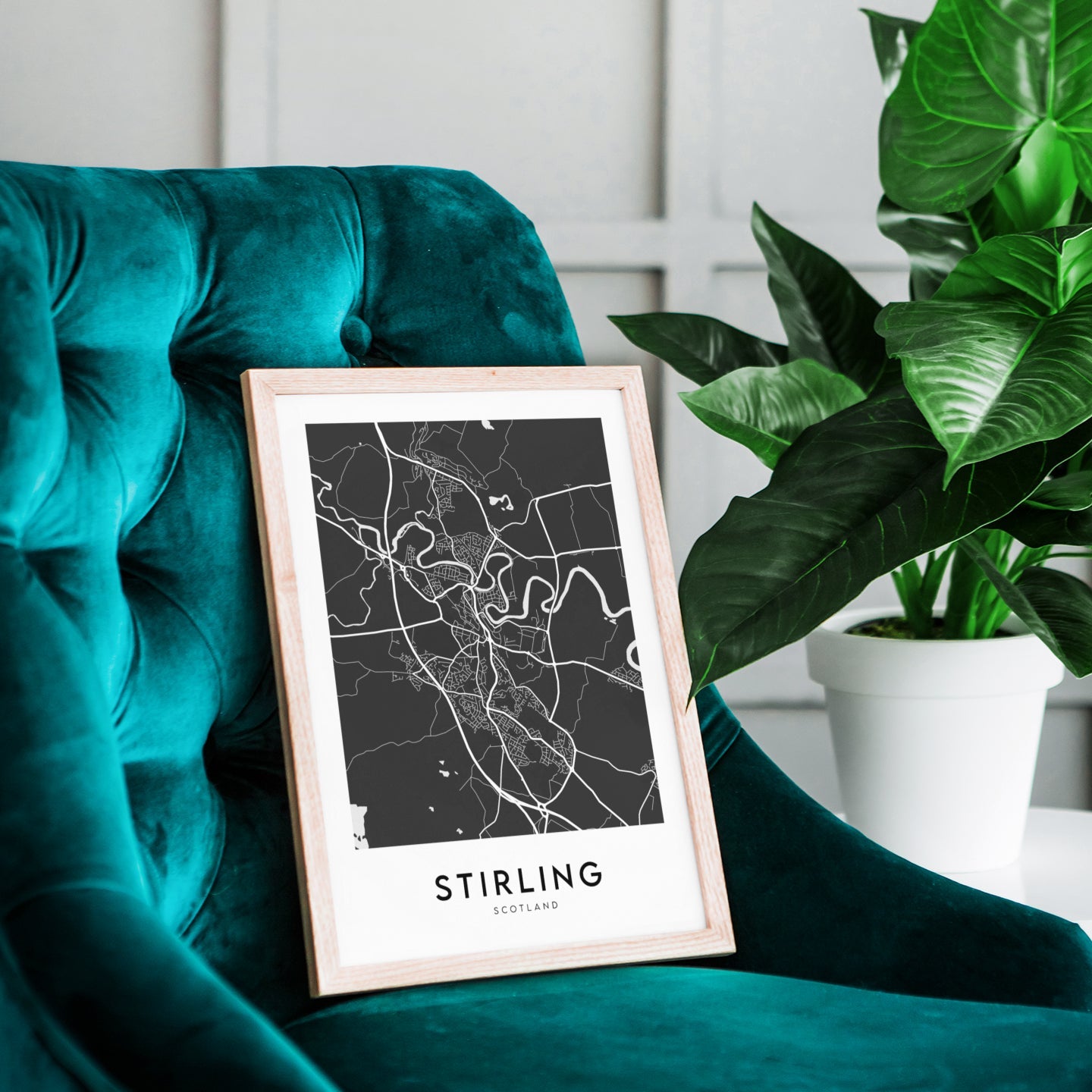 Stirling Map (Black)