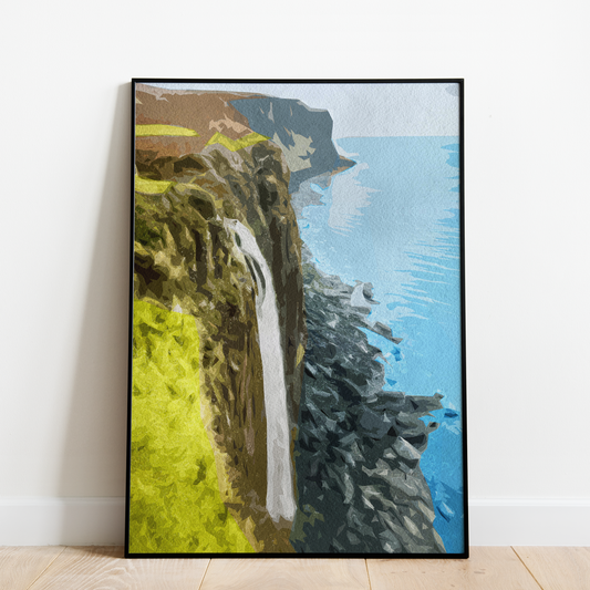 Mealt Waterfall - Watercolor Art